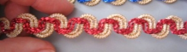 Lurexborde rot - gold
